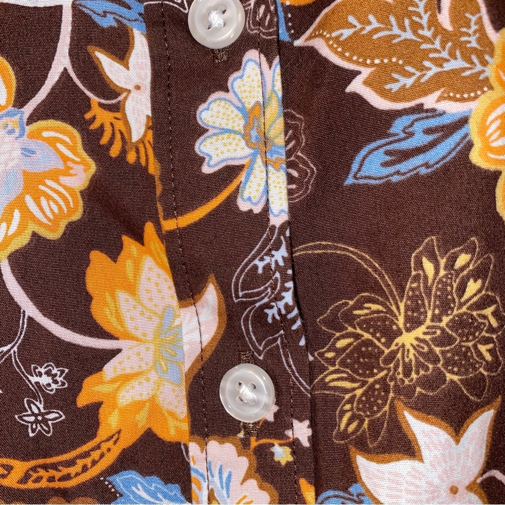 Land’s End Blouse - Woman’s Size 22W - Browns & Oranges. Beautiful!! - Picture 12 of 15